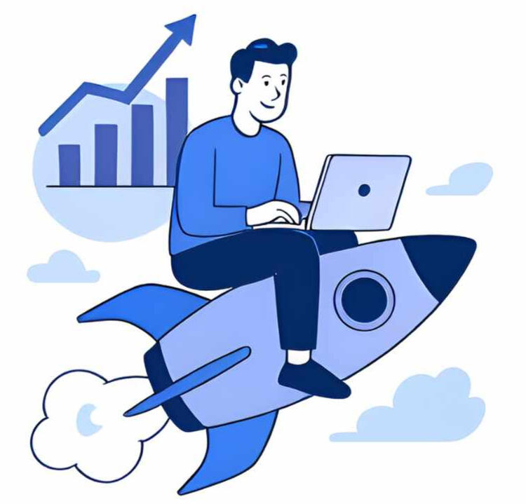 Man sitting on rocket Man sitting on rocket